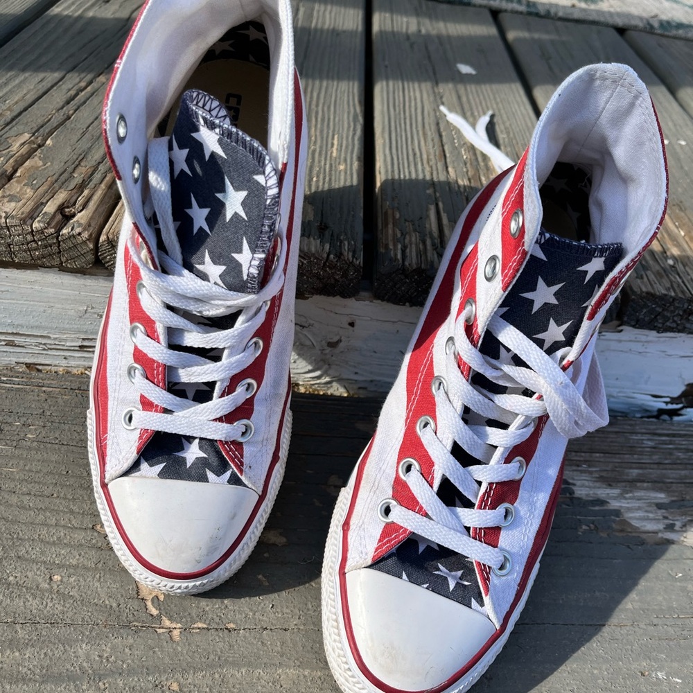 Converse American Flag High-Top Sneakers